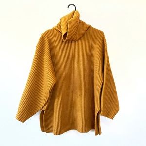 Mustard Topshop oversized turtleneck